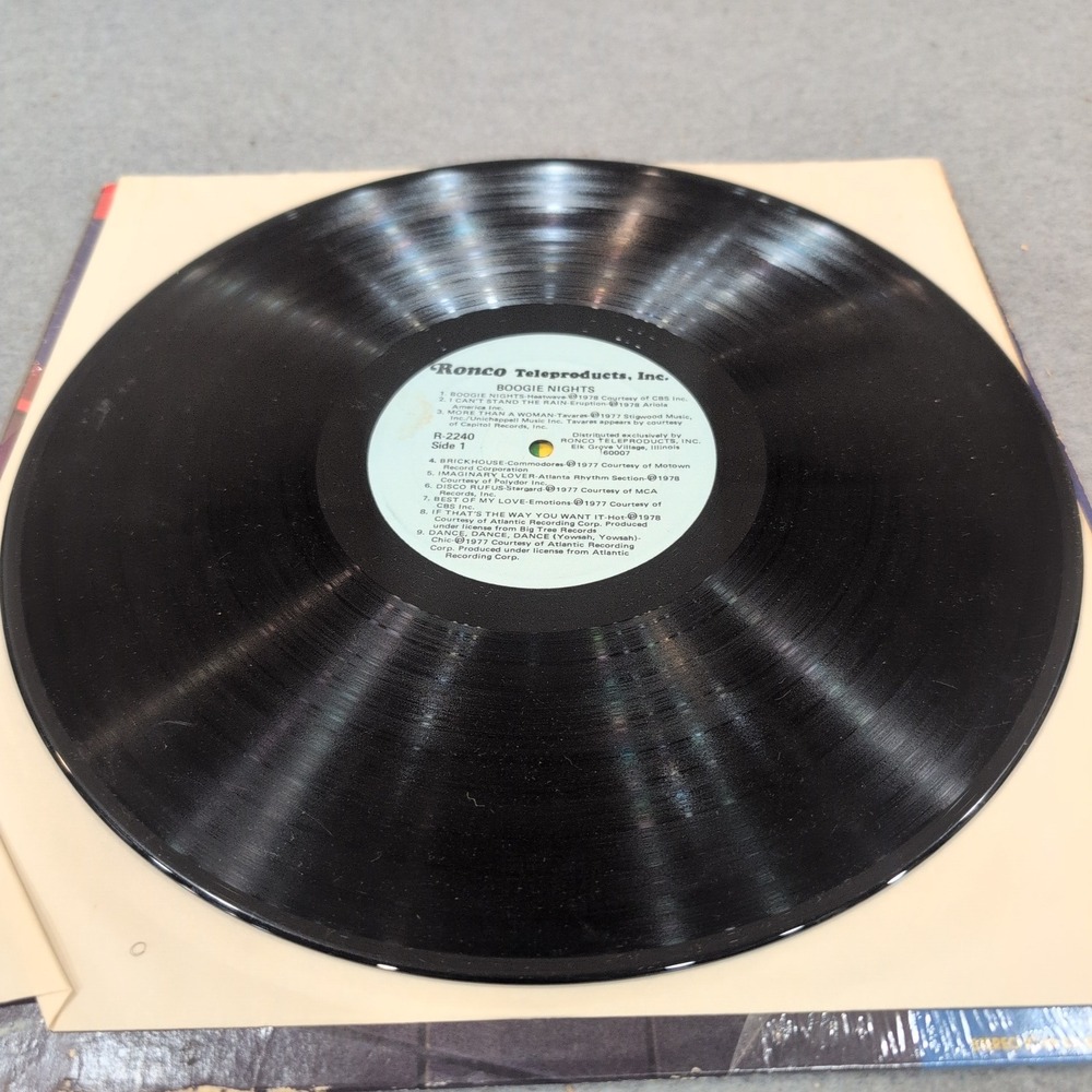 Boogie Nights 18 Top Disco Hits Ronco R-2240 Vinyl LP 1978 Donna Summer Chic - Picture 3 of 6